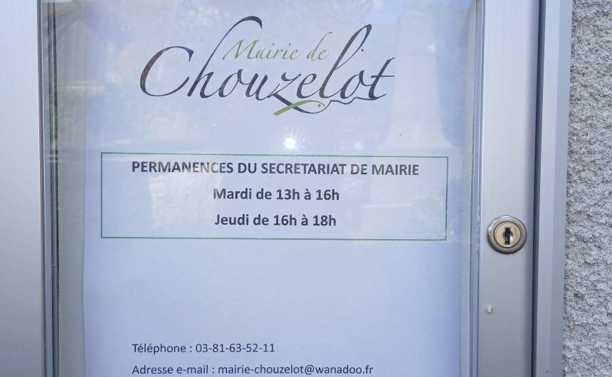 Nouveaux horaires d’ouverture de la mairie Nouveaux horaires d’ouverture de la mairie
