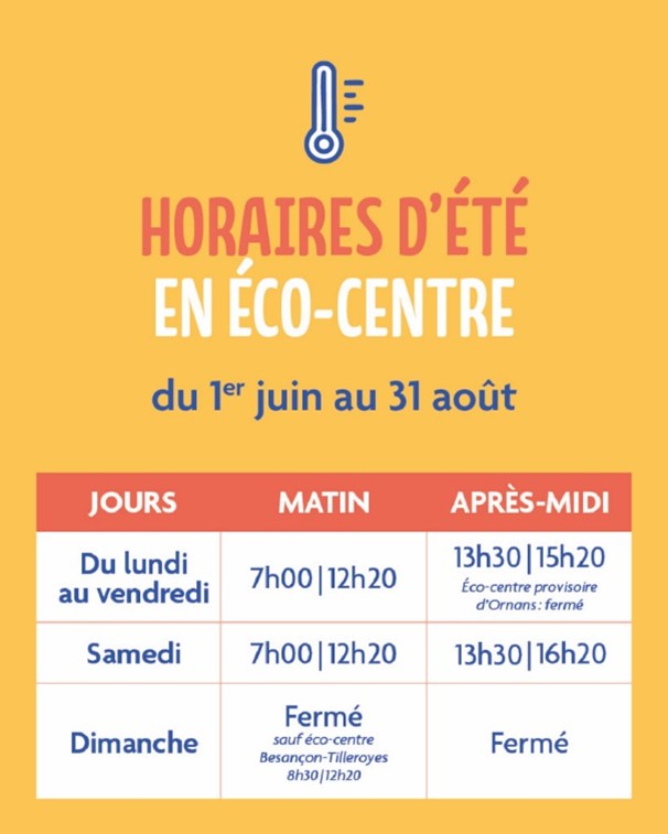 Les déchèteries du Sybert passent aux horaires d’été Les déchèteries du Sybert passent aux horaires d’été