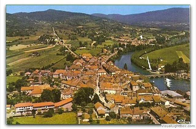 Vue aérienne Chouzelot–Quingey, 1970